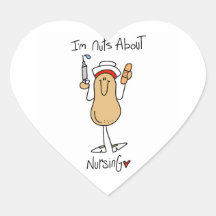 Nuts About Nursing T-shirts and Gifts Stickers