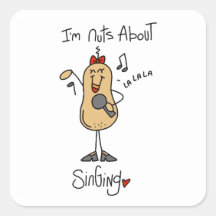 Nuts About Singing T-shirts and Gifts Sticker