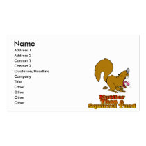 Nuttier Than a Squirrel Turd Funny Design Business Card Template