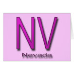 NV Nevada magenta Greeting Cards