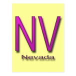 NV Nevada magenta Postcard