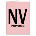 NV Nevada plain black Greeting Card