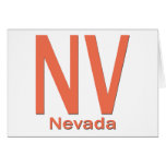 NV Nevada plain orange Cards