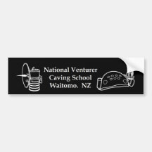 NVCS_Waitomo _ Black bumper sticker