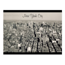 ny city b&w post card