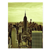 NY City Skyline Empire State Building, WTC 6 Post Card