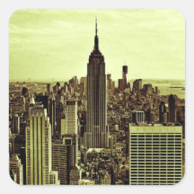 NY City Skyline Empire State Building, WTC 6 Stickers