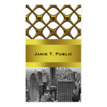 NY City Skyline Empire State Building, WTC BW Business Card Templates