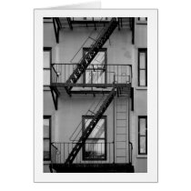NY fire escape Greeting Cards