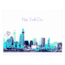 ny view, New York City Post Card
