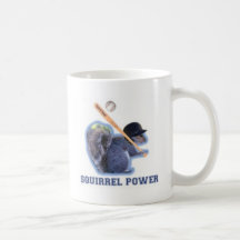 NYC Baseball Squirrel Power Mugs