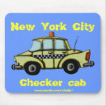NYC chequered cab mousepad design