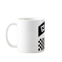 NYC Cutout With Taxi Chequerboard And Banner Mug