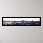 NYC East River Bridges Photo 1909 Print