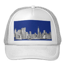 NYC ink royal blue Hats
