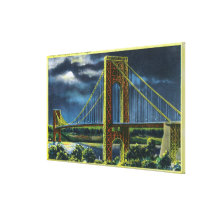NYC, New YorkGeorge Washington Bridge at Night 2 Gallery Wrap Canvas