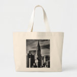 NYC Skyline: Chrysler Building, Met Life BW Tote Bag