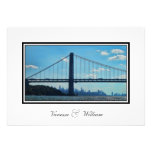 NYC Skyline, George Washington Bridge Wedding Personalized Invites
