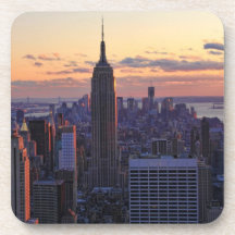 NYC Skyline just before sunset Beverage Coasters