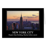 NYC Skyline just before sunset Card