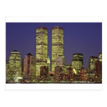 NYC Skyline With World Trade Centre At Night Postcard