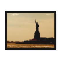 NYC Statue of Liberty Dusk Post Card