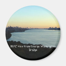 NYC view from George Washington Bridge Refrigerator Magnets