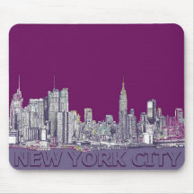 NYC with purple lilac Mousepads