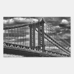 NYC's Manhattan Bridge BW A1 Sticker