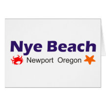 Nye Beach Newport Oregon Greeting Cards