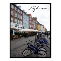 nyhavn bikes post card
