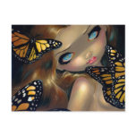 "Nymph with Monarchs" Postcard