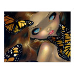 "Nymph with Monarchs" Postcard