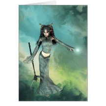 Nymphe verte cartes de vœux