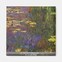 Nymphéas (Water Lily) By Claude Monet Refrigerator Magnets