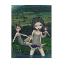 "Nymphs Collecting Berries" Postcard