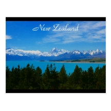 nz landscape border postcards