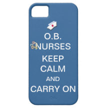 O.B. Nurses Keep Calm+Rattle /Summer Sky Blue Case For The iPhone 5