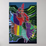 O CANADA -  Artistic Mapigraph Poster
