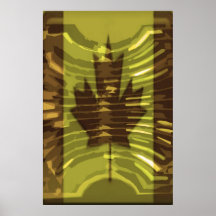 O CANADA -  Artistic Maple Leaf Artistic Poster