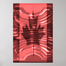 O CANADA -  Artistic Maple Leaf Artistic Poster