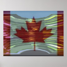O CANADA -  Artistic Maple Leaf Poster