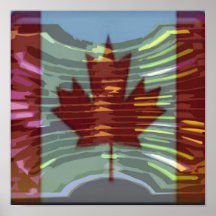 O CANADA -  Artistic Maple Leaf Poster