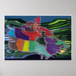 O CANADA -  Artistic Maple Leaf Poster