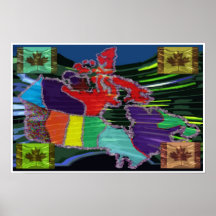 O CANADA -  Artistic Maple Leaf Posters
