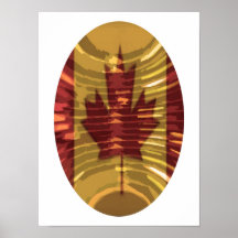 O CANADA -  Artistic Maple Leaf Print