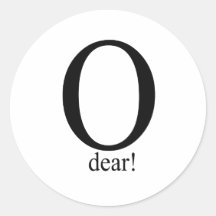 O dear T-shirt Sticker