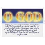 O GOD prayer Card