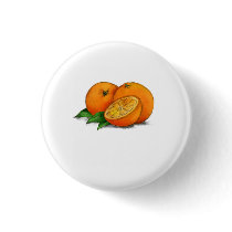 O is for Oranges Pinback Button