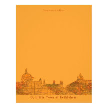 O Little Town of Bethlehem Letterhead Design